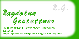 magdolna gestettner business card